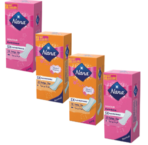 Protège-slip normal plat absorbant NANA, 2 sachets de 34 + 1